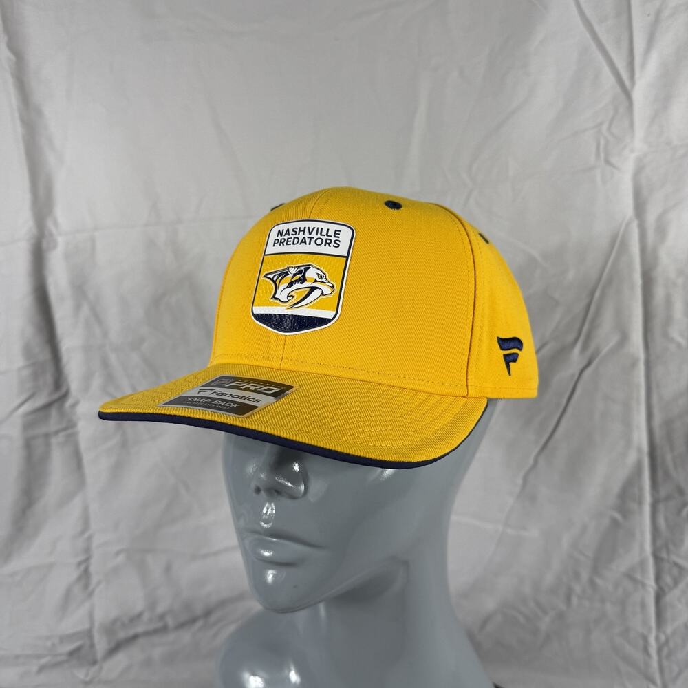 Nashville Predators Hat Cap Snap Back Yellow Navy NHL Hockey Mens Authentic Pro